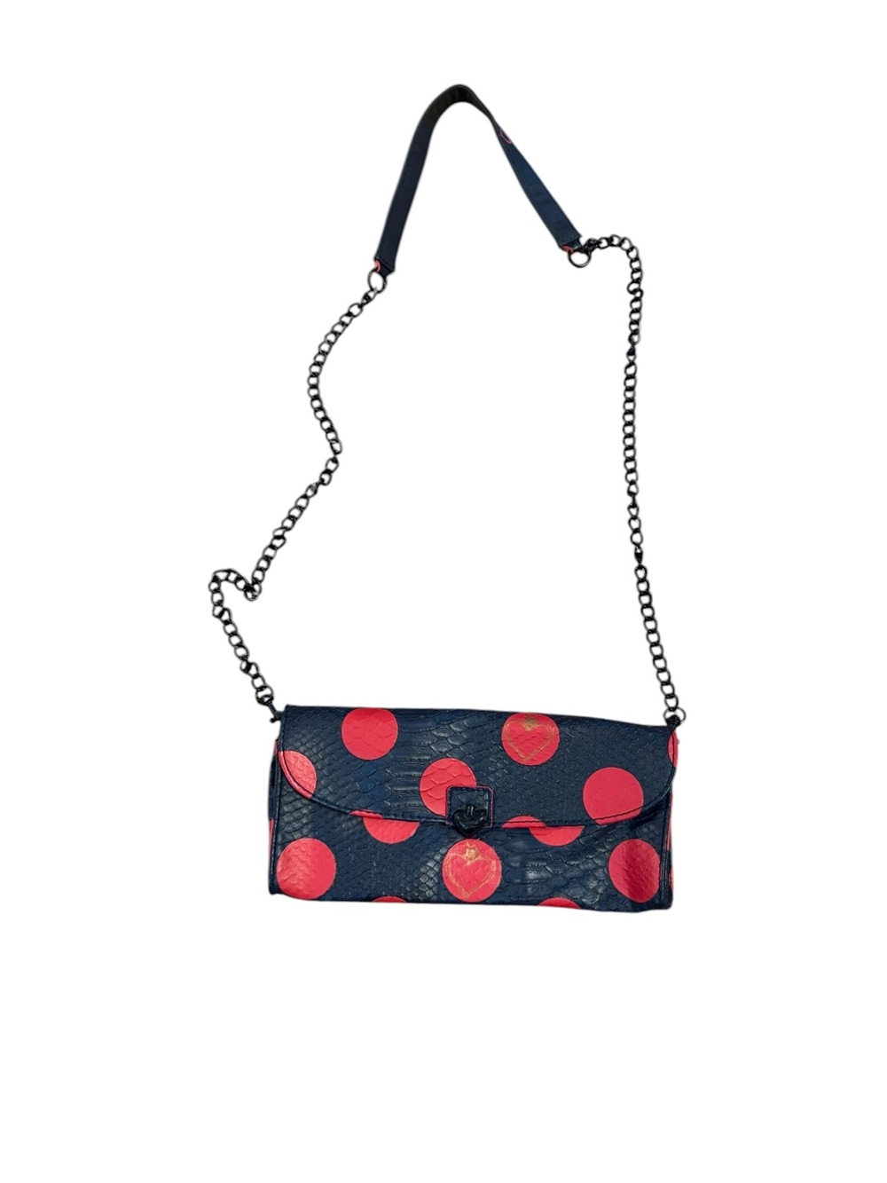Princess verawang Crossbody Bag with Red Polka Dots and Chain Strap